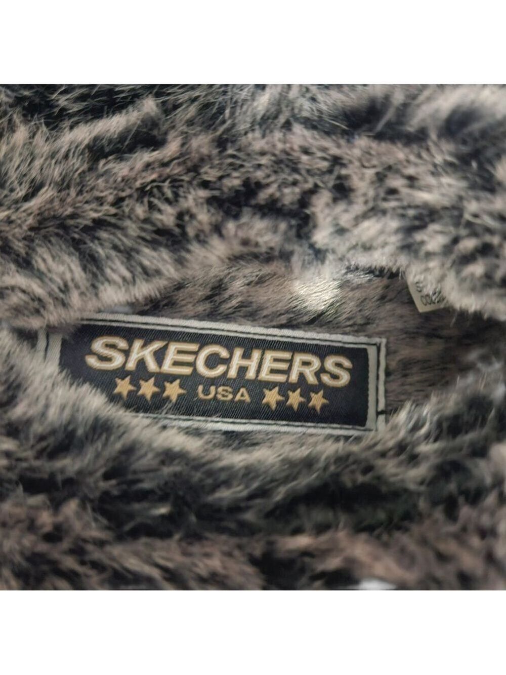 NWOT SKETCHERS Fortress Platform Black Women's Faux Fur Clogs Slip On Sz 6 - Picture 4 of 6